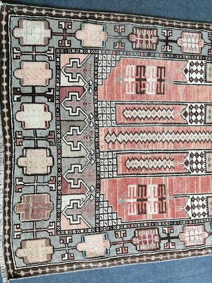 6 x 3.7 Turkish Rug, Vintage Oushak Rug, Farmhouse Rug, Vintage Rug, Hand Made Rug