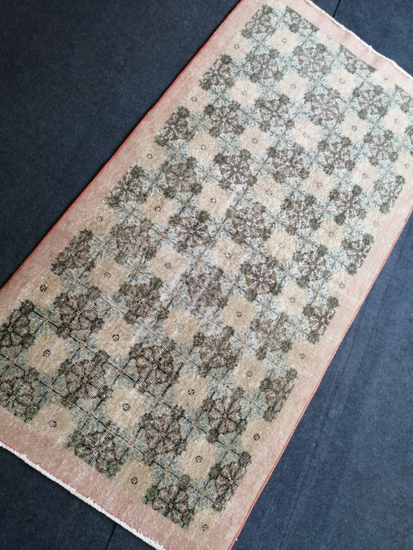 4x7 ft Vintage Floral Rug, Bohemian Rug, Living Room Rug,Oushak Rug,Hand Made Rug,Fun  Rug,Turkish Rug Vintage  Oriental rug Cute rug