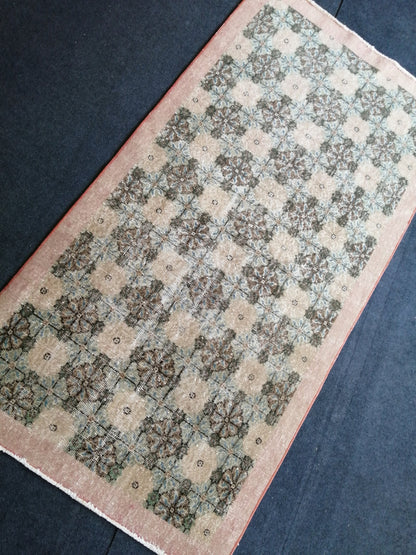 4x7 ft Vintage Floral Rug, Bohemian Rug, Living Room Rug,Oushak Rug,Hand Made Rug,Fun  Rug,Turkish Rug Vintage  Oriental rug Cute rug