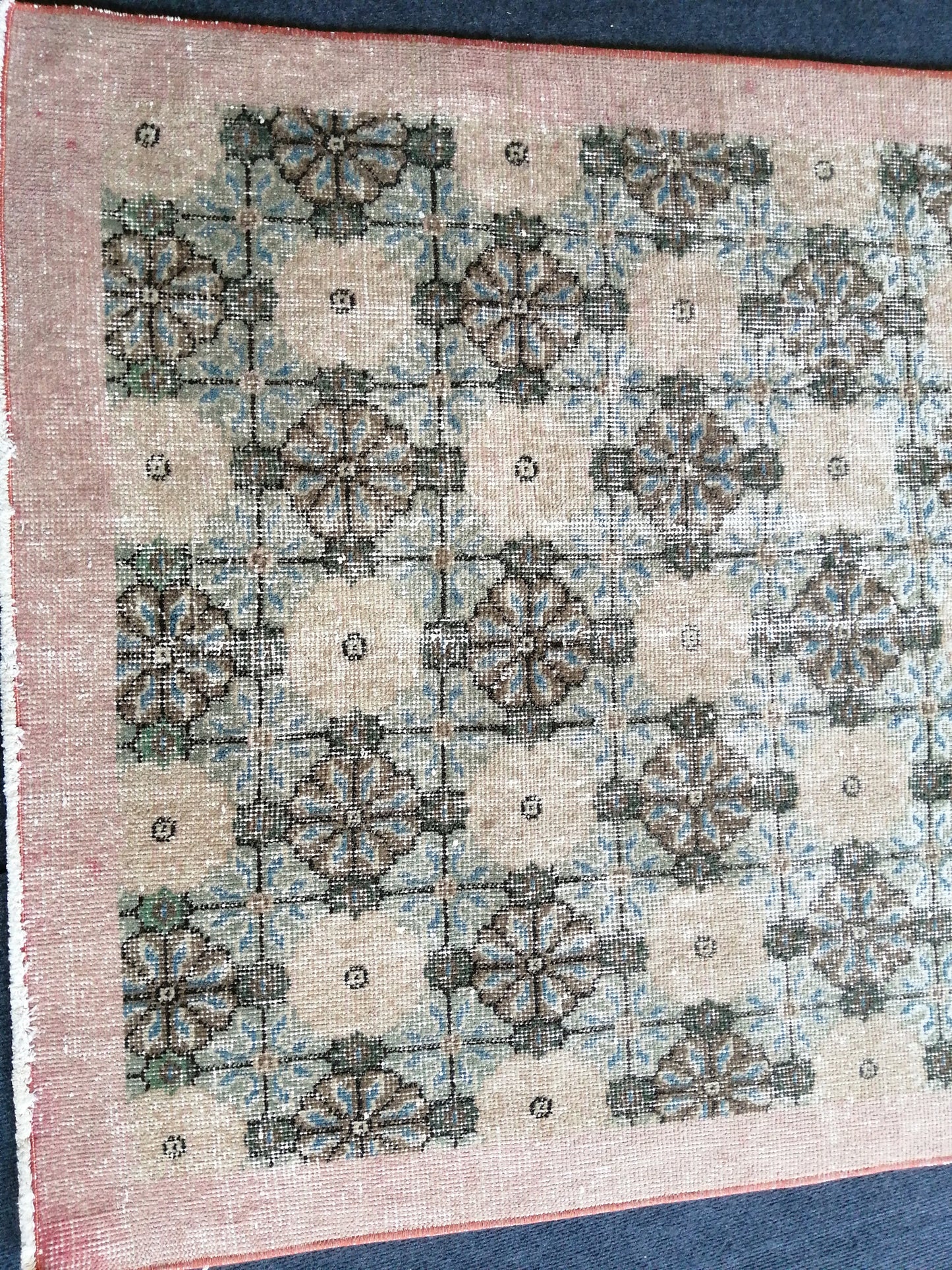 4x7 ft Vintage Floral Rug, Bohemian Rug, Living Room Rug,Oushak Rug,Hand Made Rug,Fun  Rug,Turkish Rug Vintage  Oriental rug Cute rug