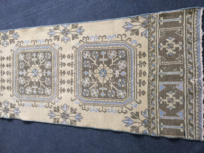 12 X 2.7 FT Oushak Runner Turkish Runner Rug Vintage Runner Rug Hallway Runner Rug Turkish Rug Runner Wool Runner Rug Wool Oushak Rug
