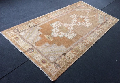 GOLDEN ROD Turkish Rug , VINTAGE Rug, Eclectic Rug, Rustic Rug,Boho Rug, Turkish Rug Farmhouse Rug, Vintage Rug Wool Rug