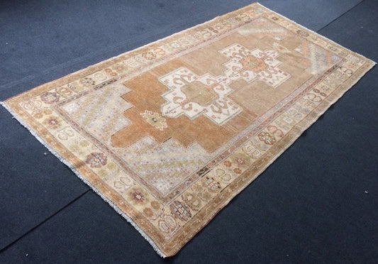 GOLDEN ROD Turkish Rug , VINTAGE Rug, Eclectic Rug, Rustic Rug,Boho Rug, Turkish Rug Farmhouse Rug, Vintage Rug Wool Rug