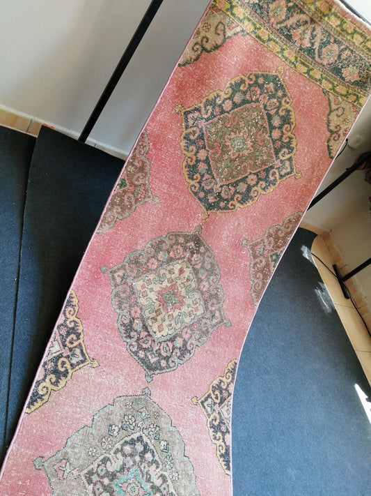 13.5x2.8 Oushak Runner Rug Turkish Runner Rug Vintage Runner Rug Hallway Runner Rug Kitchen Runner Rug Wool Runner Rug Wool Oushak Rug
