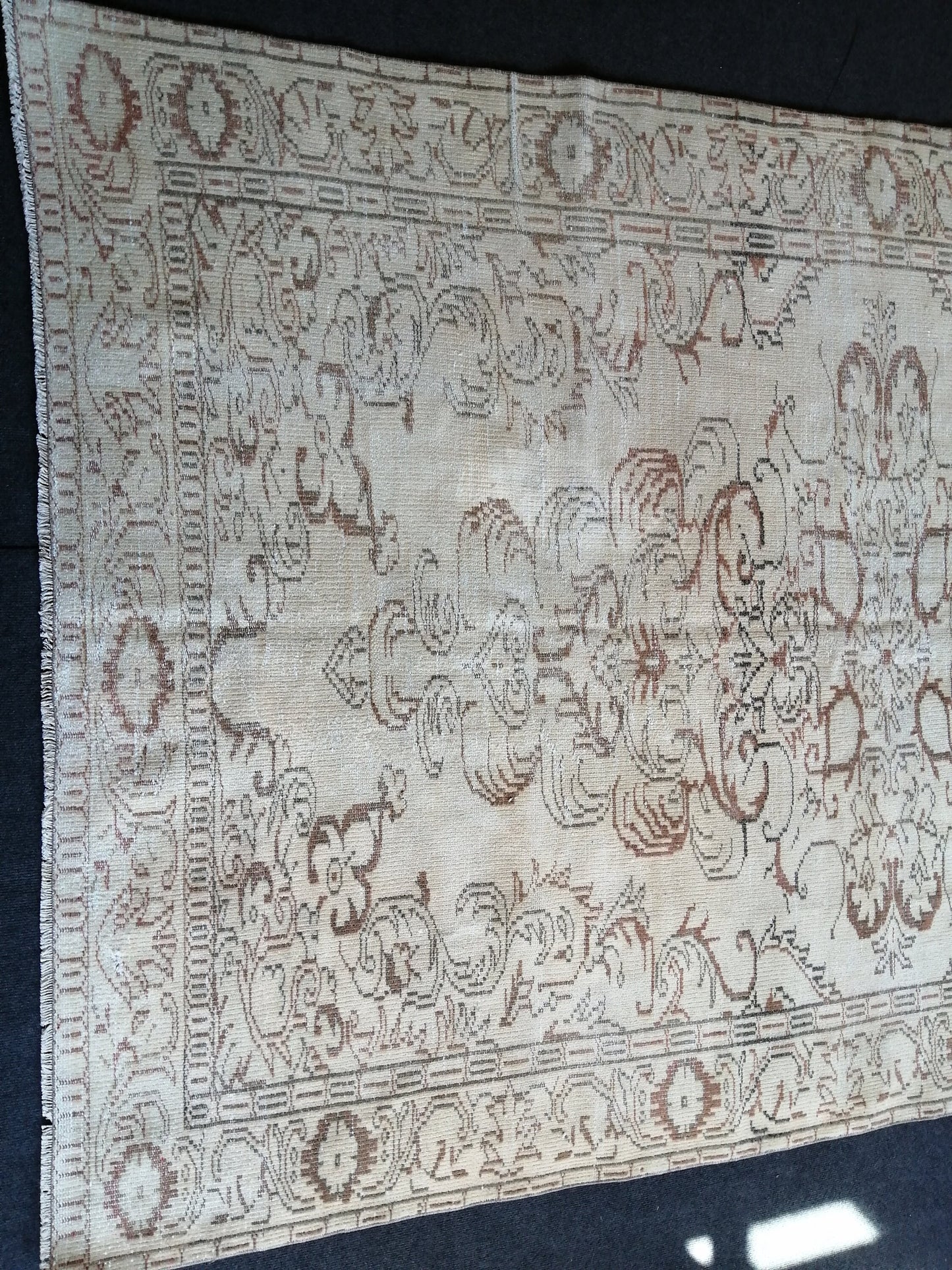 Muted Vintage Rug TURKISH HAND MADE Rug 6x9 Vintage Turkish Rugs  Oushak Rug Oriental Rug, Turkish Oushak Rug, Vintage  Rug, Wool Rug