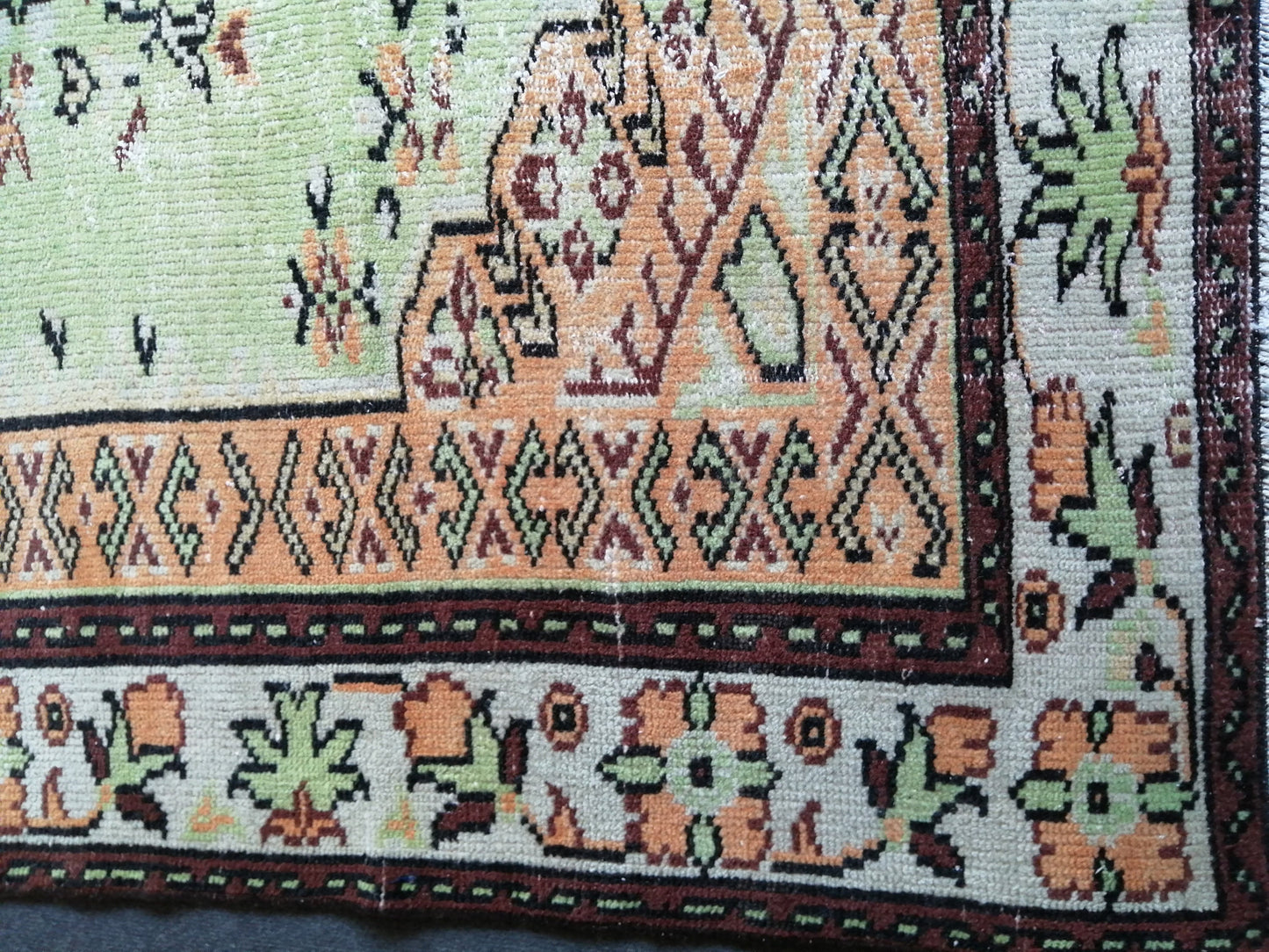 9.3 x 6 Turkish Rug, Oushak Rug, Wool Vintage Rug, Hand Made Rug  Oriental Rug