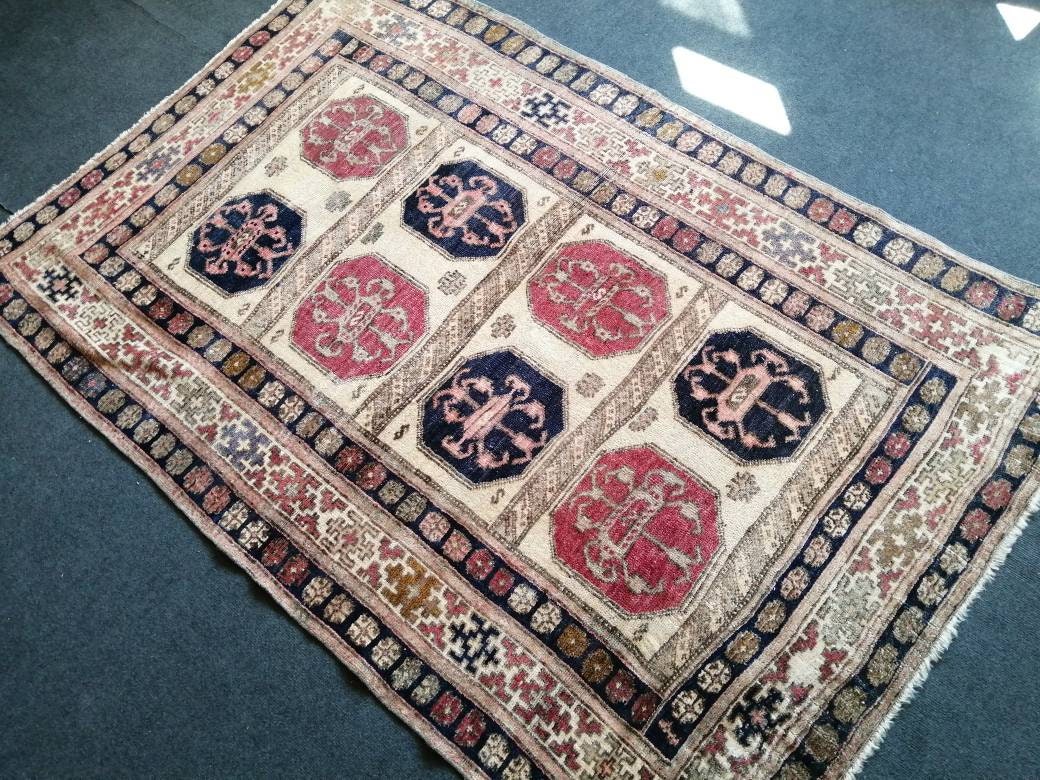 Vintage  Original Area Turkish  Rug,Traditional Bohemian Rug, Living Room Rug,Oushak Rug,Hand woven Rug,Weaving Rug,  Vintage Flooring