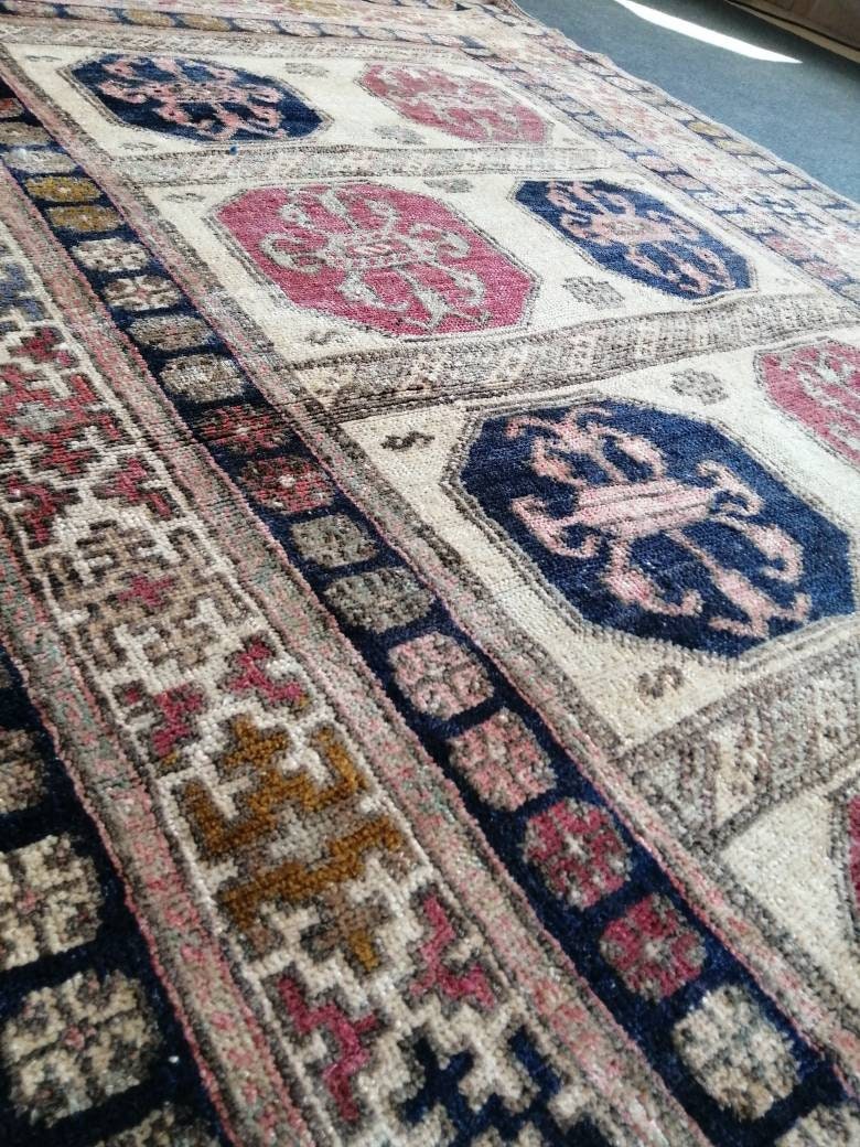 Vintage  Original Area Turkish  Rug,Traditional Bohemian Rug, Living Room Rug,Oushak Rug,Hand woven Rug,Weaving Rug,  Vintage Flooring
