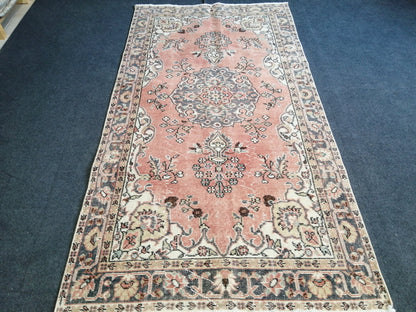7 X 3.8 Turkish Rug  Hand Made Rug  Vintage Rug, Hand Made Oushak Rug, WOOL RUG