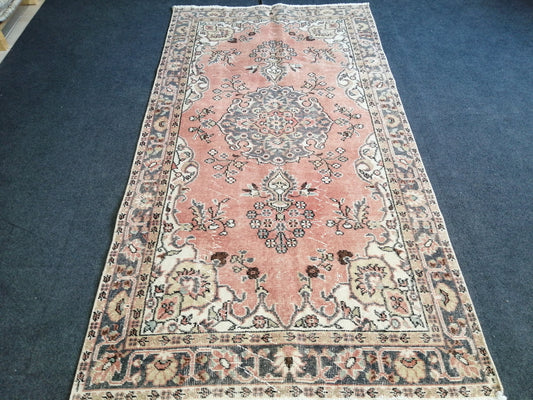 7 X 3.8 Turkish Rug  Hand Made Rug  Vintage Rug, Hand Made Oushak Rug, WOOL RUG