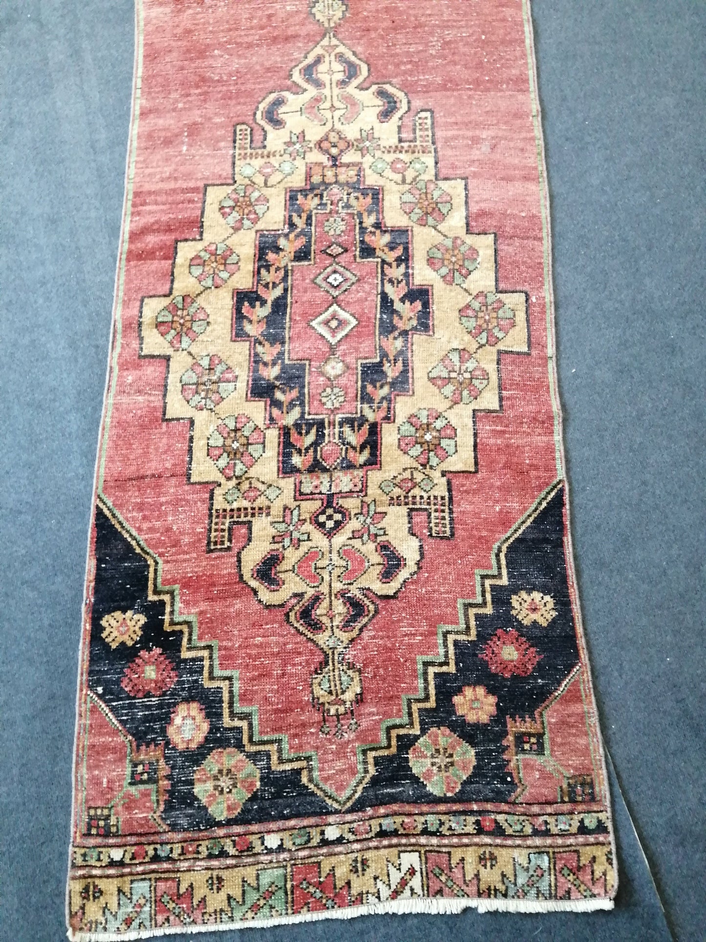 2.8 x 10.10 Vintage Runner Rugs Turkish Runner Rugs Oushak  Rug, Bohemian  RUNNER