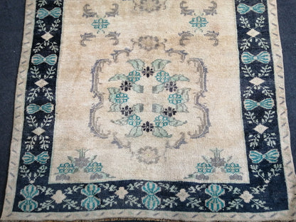12.2 x 4.6 ft Oushak Runner Rug Turkish Runner Rug Vintage Runner Rug Hallway Runner Rug Kitchen Runner Rug Wool Runner Rug High Pile Rug