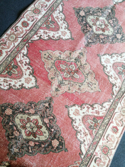 11.9 x 4.8 Oushak Runner Rug Turkish Runner Rug Vintage Runner Rug Hallway Runner Rug Kitchen Runner Rug Wool Runner Rug Wool Oushak Rug