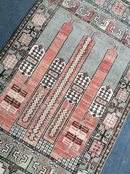 6 x 3.7 Turkish Rug, Vintage Oushak Rug, Farmhouse Rug, Vintage Rug, Hand Made Rug