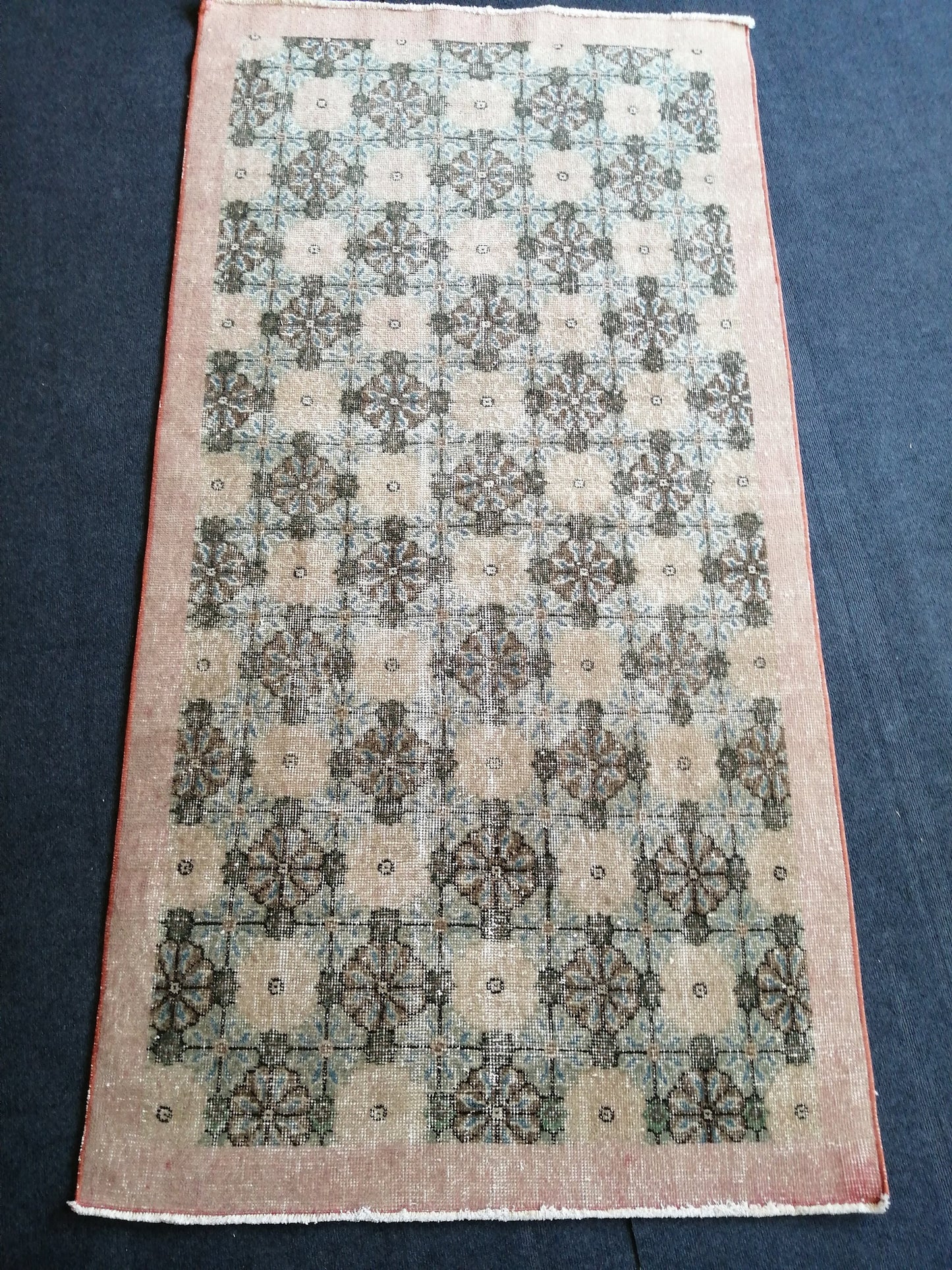 4x7 ft Vintage Floral Rug, Bohemian Rug, Living Room Rug,Oushak Rug,Hand Made Rug,Fun  Rug,Turkish Rug Vintage  Oriental rug Cute rug