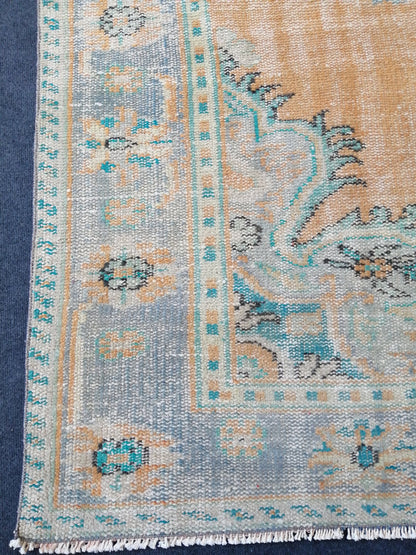 9.6 X 6 Vintage rugs, Turkish Oushak Rugs, Bohemian Rug, Living Room Rug, Oushak Rug, Hand woven Rug, Muted Wool Oushak Rug