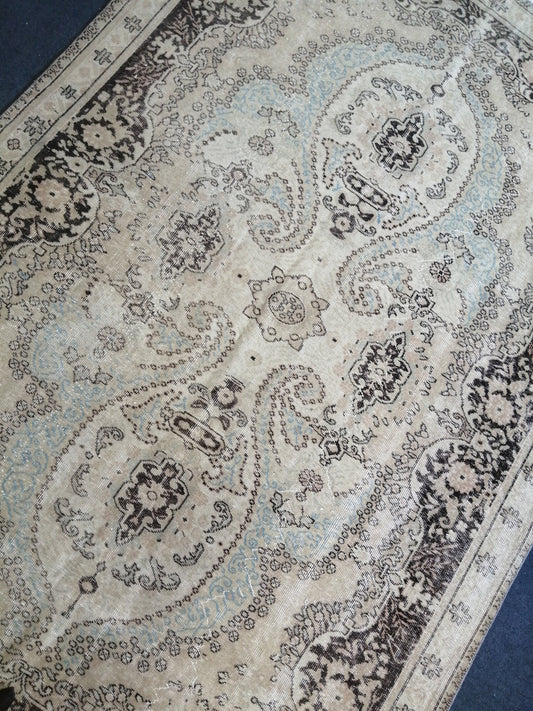 9.9 x 6.7 OUSHAK RUG TURKISH Oushak Rug Vintage Oushak Runner Rug Vintage Runner Rug Wool Oushak Rug Hand Made Rugs Vintage Turkish Rug