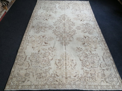 5.4 x 9 Turkish Rug, Oushak Rug, Oriental Rugs, Wool Vintage Rug, Hand Made Rug  Oriental Rug