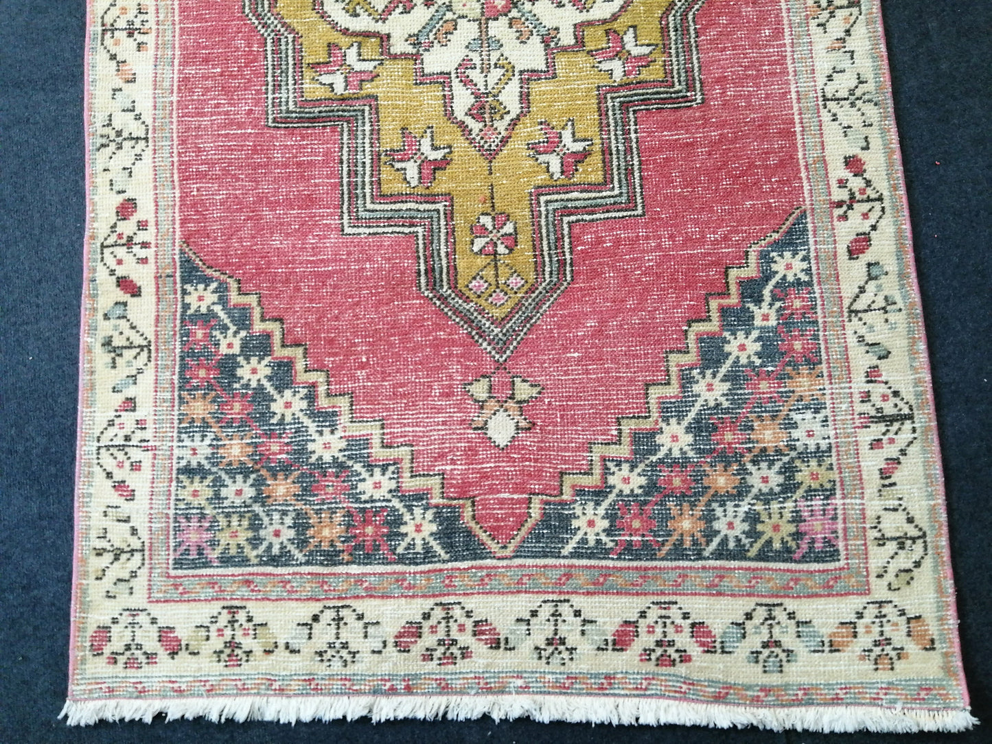6 x 3.5  Turkish Rug, Oushak Muted Rug, Vintage Rug, Hand Made Rug