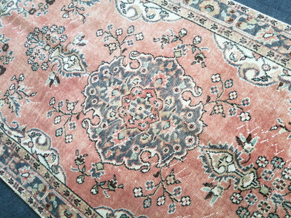 7 X 3.8 Turkish Rug  Hand Made Rug  Vintage Rug, Hand Made Oushak Rug, WOOL RUG