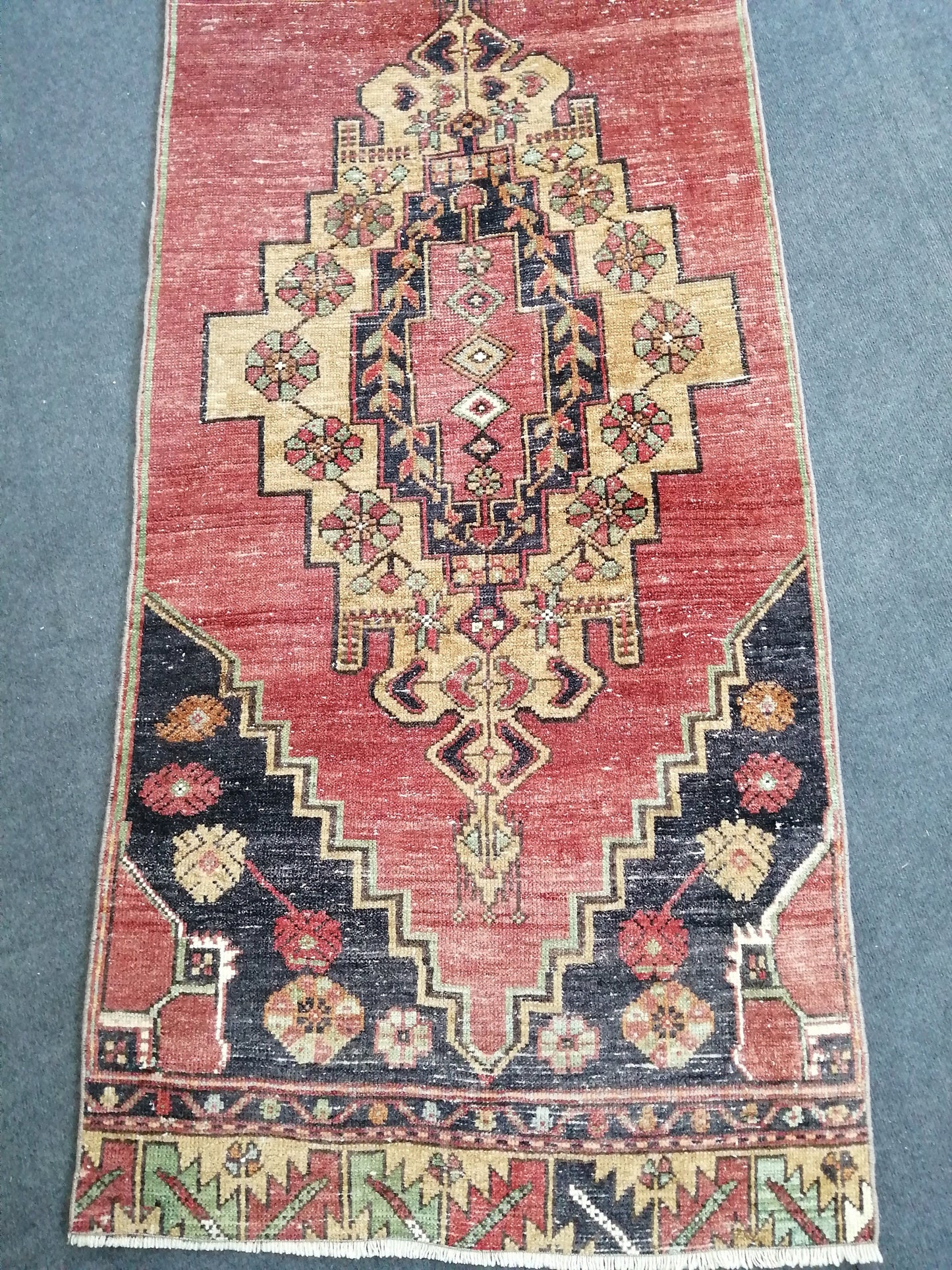 2.8 x 10.10 Vintage Runner Rugs Turkish Runner Rugs Oushak  Rug, Bohemian  RUNNER