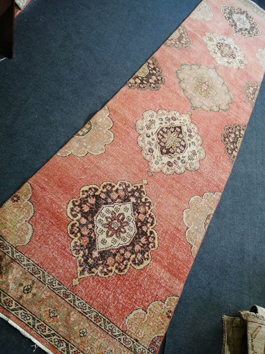 13 x 3 Turkish Runner Rug Oushak Runner Rug  Vintage Runner Rug Hallway Runner Rug Kitchen Runner Rug Wool Runner Rug Wool Oushak Rug