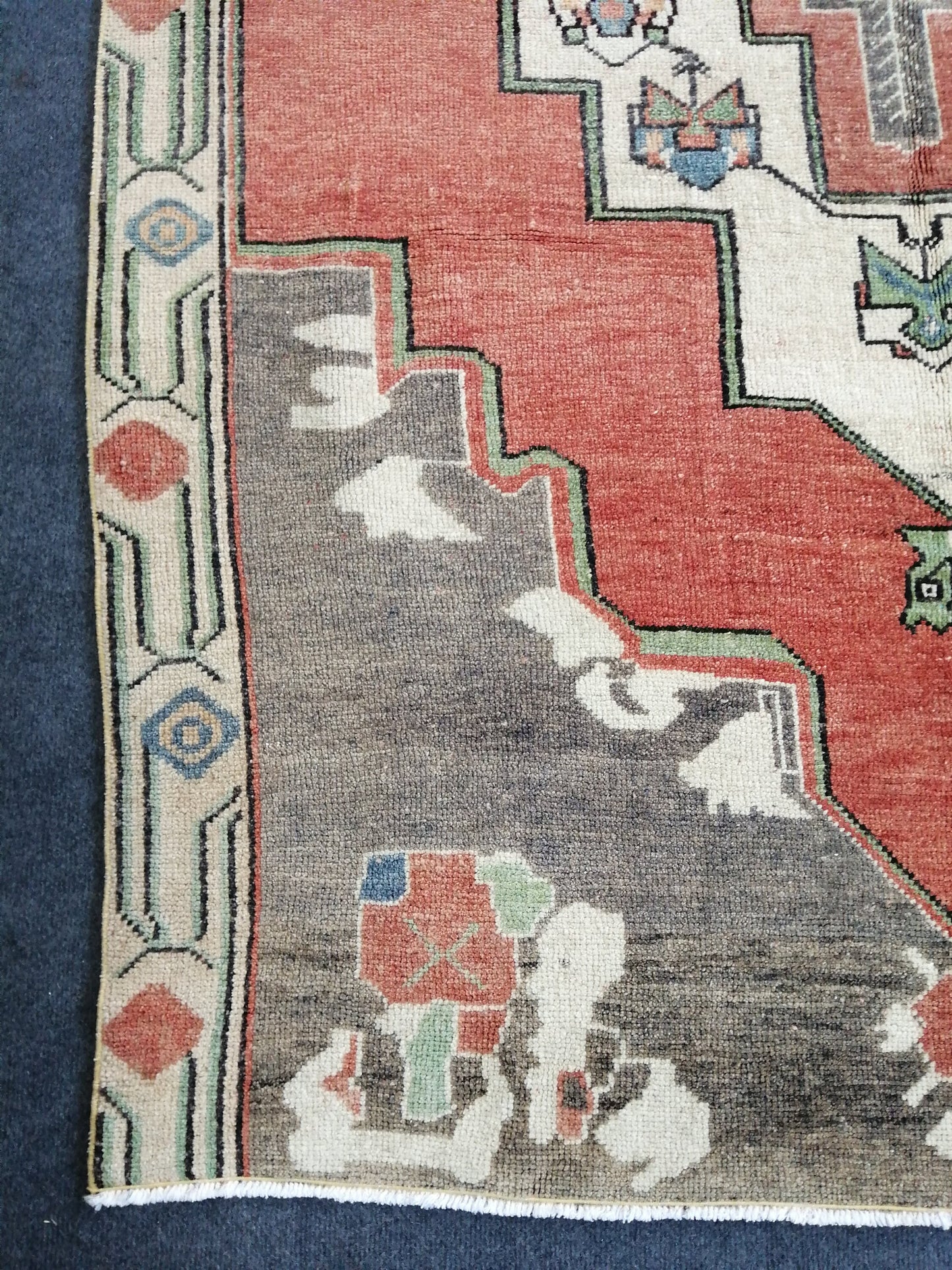 9.5 x 4.4 Oushak Rugs, Turkish Oushak Rug, Vintage  Rugs, Turkish Vintage Rug large wool rug