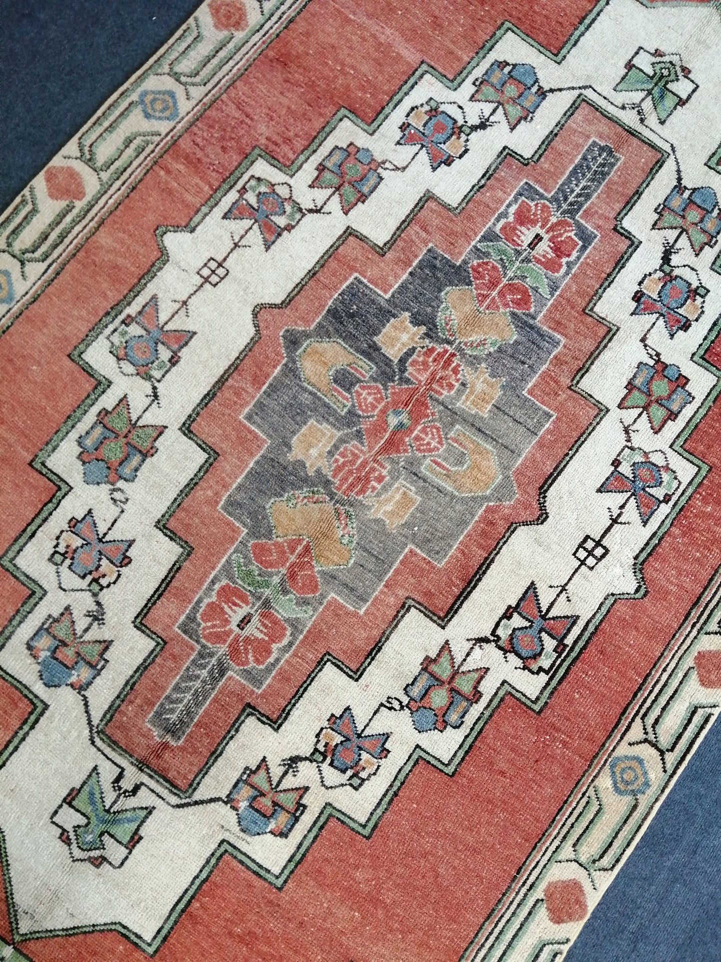 9.5 x 4.4 Oushak Rugs, Turkish Oushak Rug, Vintage  Rugs, Turkish Vintage Rug large wool rug