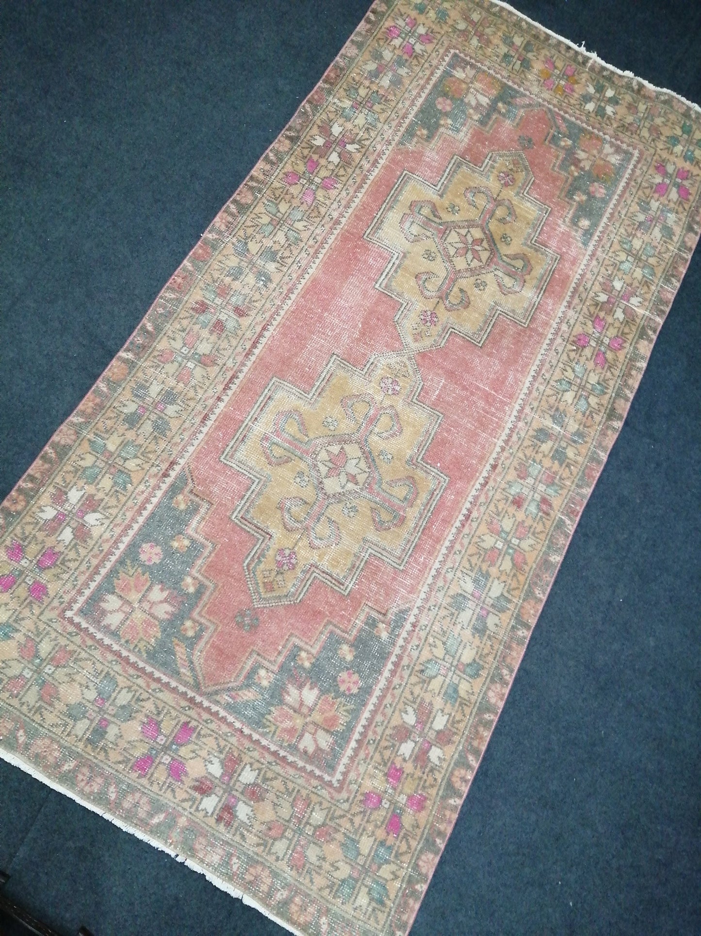 4 x 8.6 Rugs, Hand Made Rug, Oushak Rug, Rustic Rug, Bohemian Rug Oriental Turkish Rug, Farmhouse Rug, Vintage Rug, Wool rug