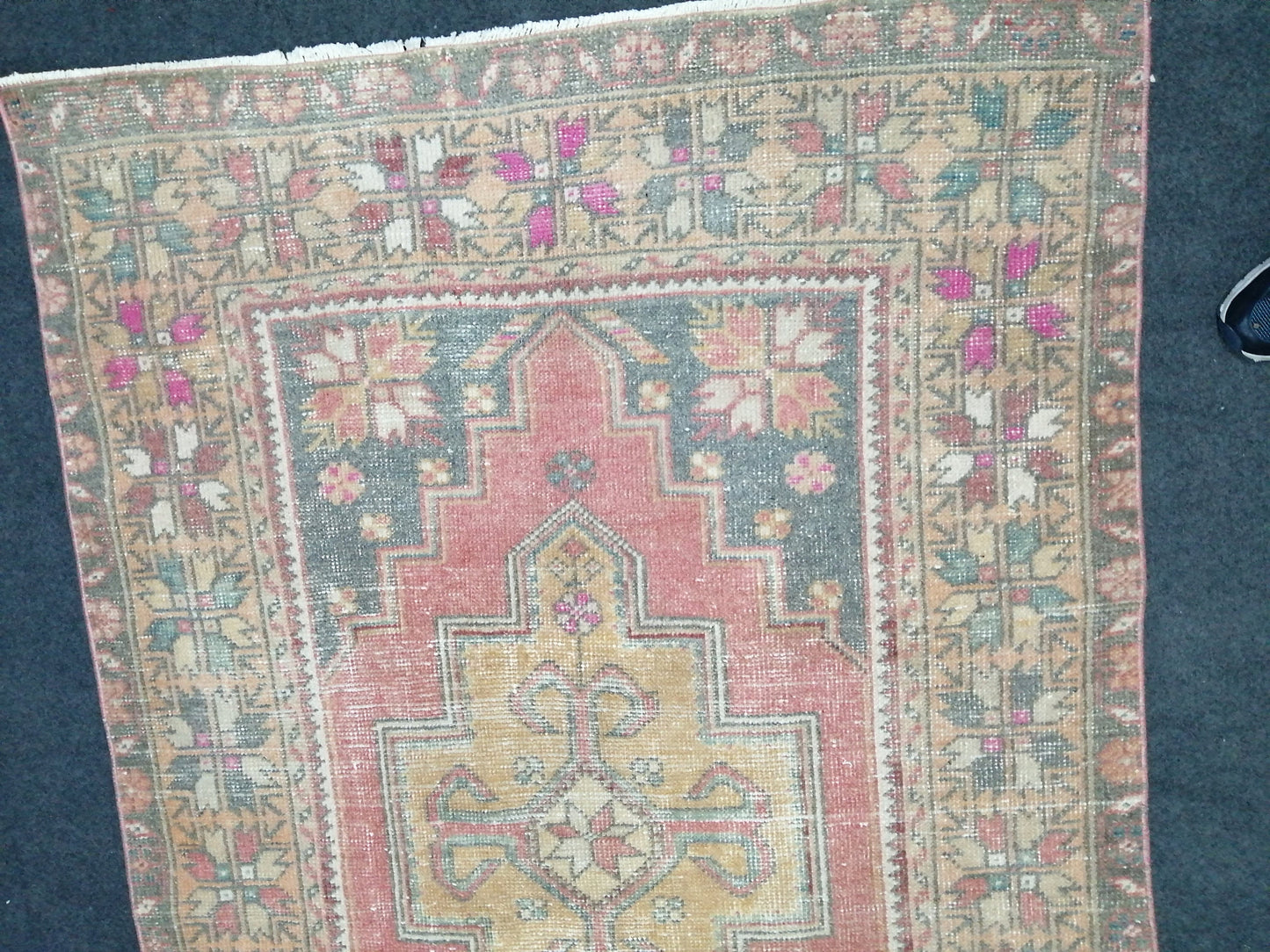 4 x 8.6 Rugs, Hand Made Rug, Oushak Rug, Rustic Rug, Bohemian Rug Oriental Turkish Rug, Farmhouse Rug, Vintage Rug, Wool rug