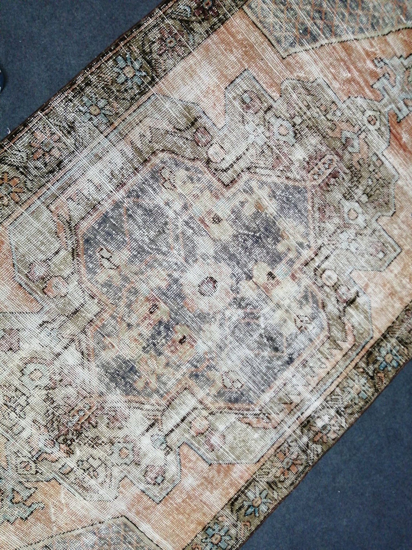 4.3 x 9 Vintage Rugs  TURKISH HAND MADE Rugs   Vintage Turkish Rugs   Oushak Rug   Traditional Rug, Turkish Oushak Rug, Vintage Oushak Rug