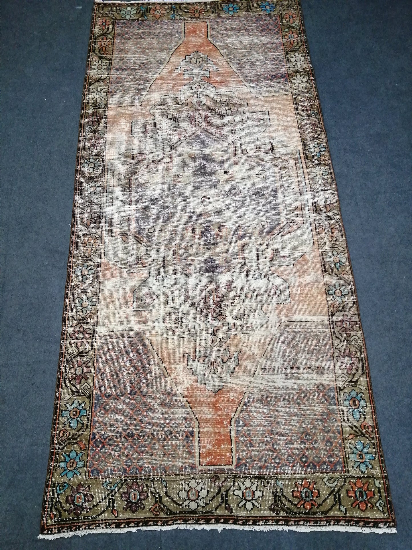 4.3 x 9 Vintage Rugs  TURKISH HAND MADE Rugs   Vintage Turkish Rugs   Oushak Rug   Traditional Rug, Turkish Oushak Rug, Vintage Oushak Rug