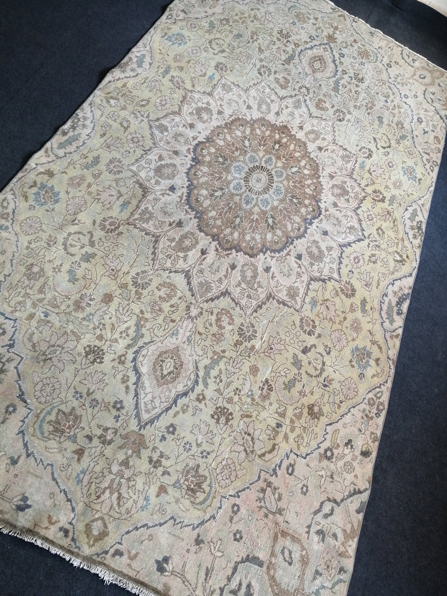 6x11 Large OUSHAK RUG TURKISH Oushak Rug Vintage Oushak Muted Rug Vintage Runner Rug Wool Distressed Rug Hand Made Rugs Vintage Turkish Rug