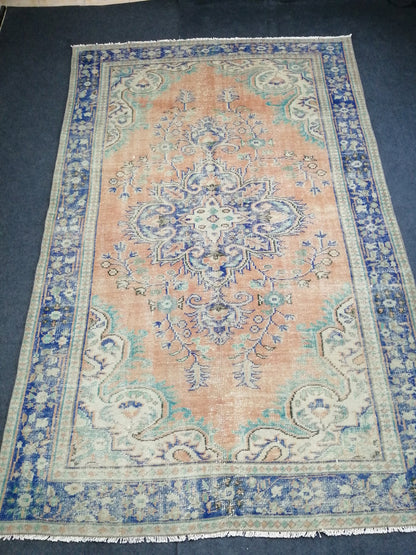 6.2 x 9.7 OUSHAK RUG TURKISH Oushak Rug Vintage Persian Rug Vintage Oriental Rug Wool Oushak Rug Hand Made Rugs Vintage Turkish Rug