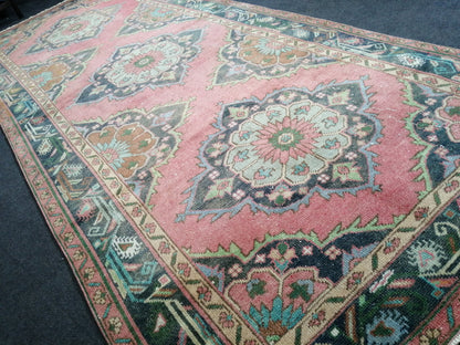 11.6 x 4.7 Oushak Runner Rug Turkish Runner Rug Vintage Runner Rug Hallway Runner Rug Kitchen Runner Rug Wool Runner Rug Wool Oushak Rug