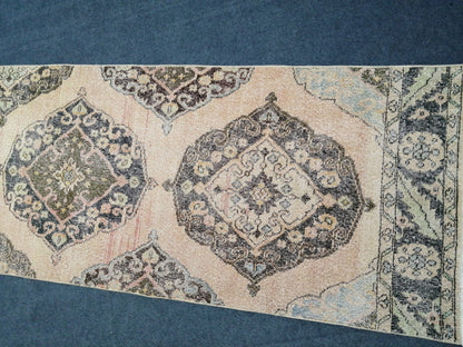 Oushak Runner Rug Turkish Runner Rug 2.6 x 13 Vintage Runner Rug Hallway Runner Rug Kitchen Runner Rug Wool Runner Rug Wool Oushak Rug