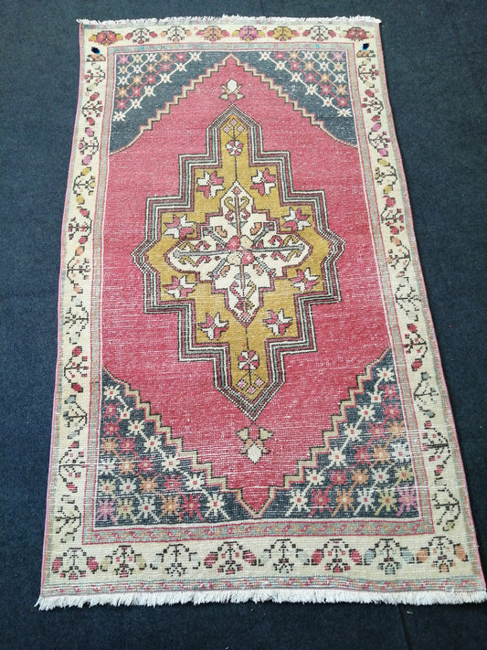 6 x 3.5  Turkish Rug, Oushak Muted Rug, Vintage Rug, Hand Made Rug