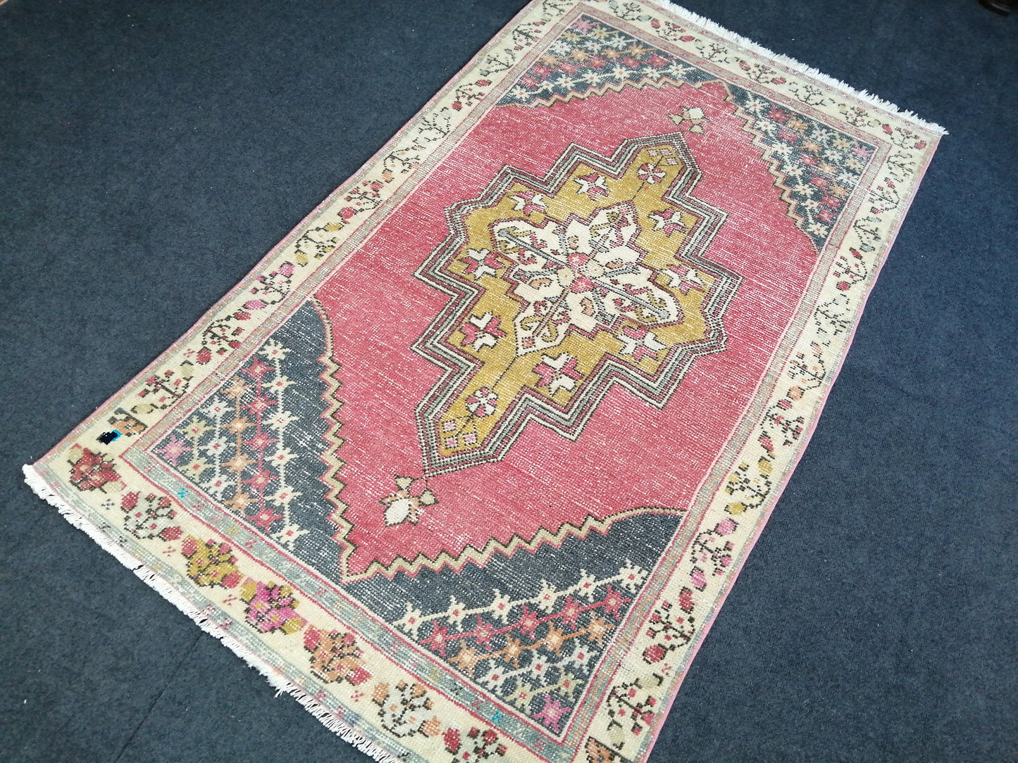 6 x 3.5  Turkish Rug, Oushak Muted Rug, Vintage Rug, Hand Made Rug
