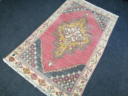 6 x 3.5  Turkish Rug, Oushak Muted Rug, Vintage Rug, Hand Made Rug