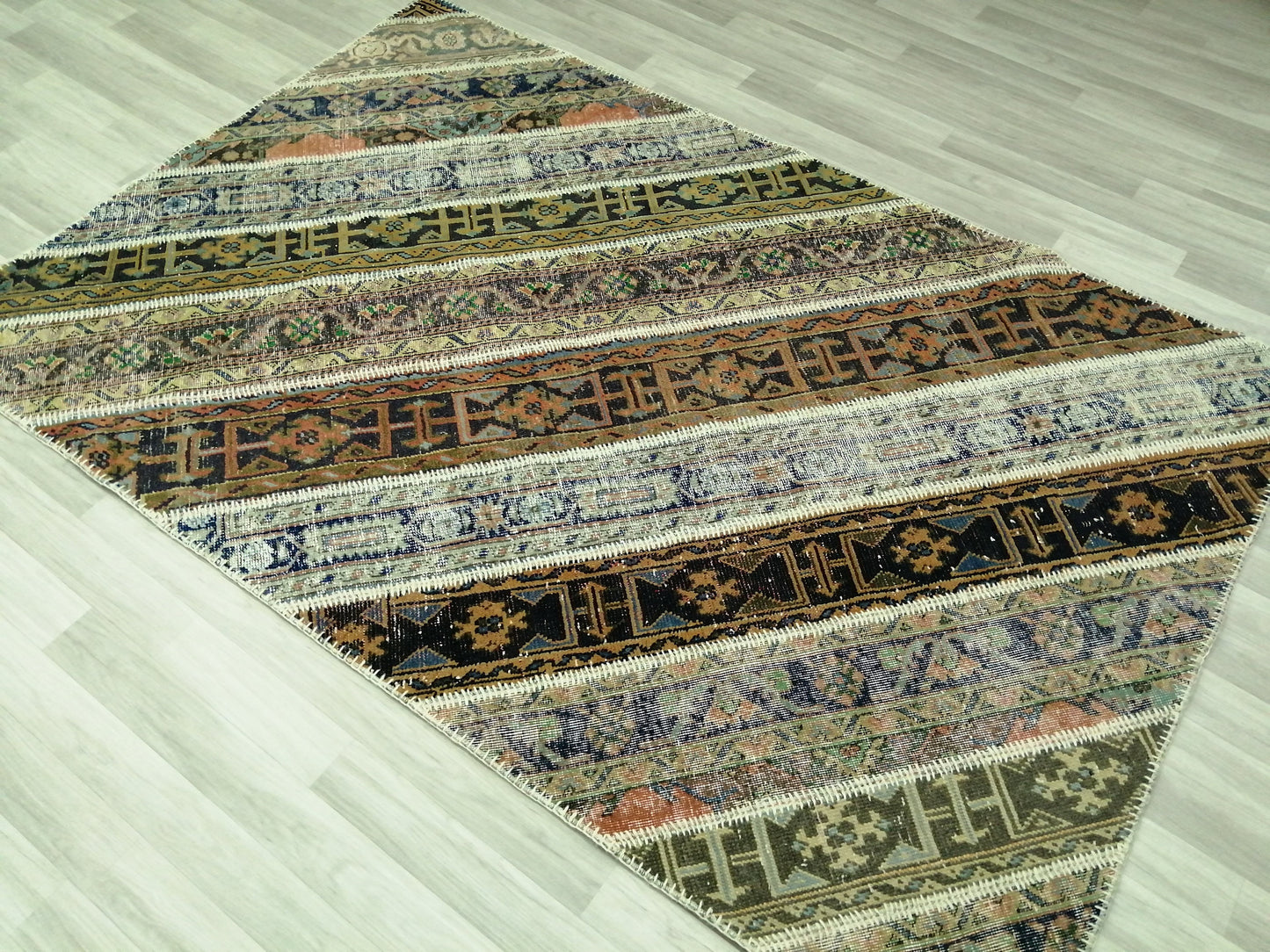 Patchwork Rugs, Handmade Rug Oushak Rug, Rustic Rug, Bohemian Runner, Turkish Rug Farmhouse Rug, Vintage Rug Company Wool rug Wholesale Rug