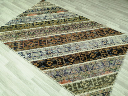 Patchwork Rugs, Handmade Rug Oushak Rug, Rustic Rug, Bohemian Runner, Turkish Rug Farmhouse Rug, Vintage Rug Company Wool rug Wholesale Rug