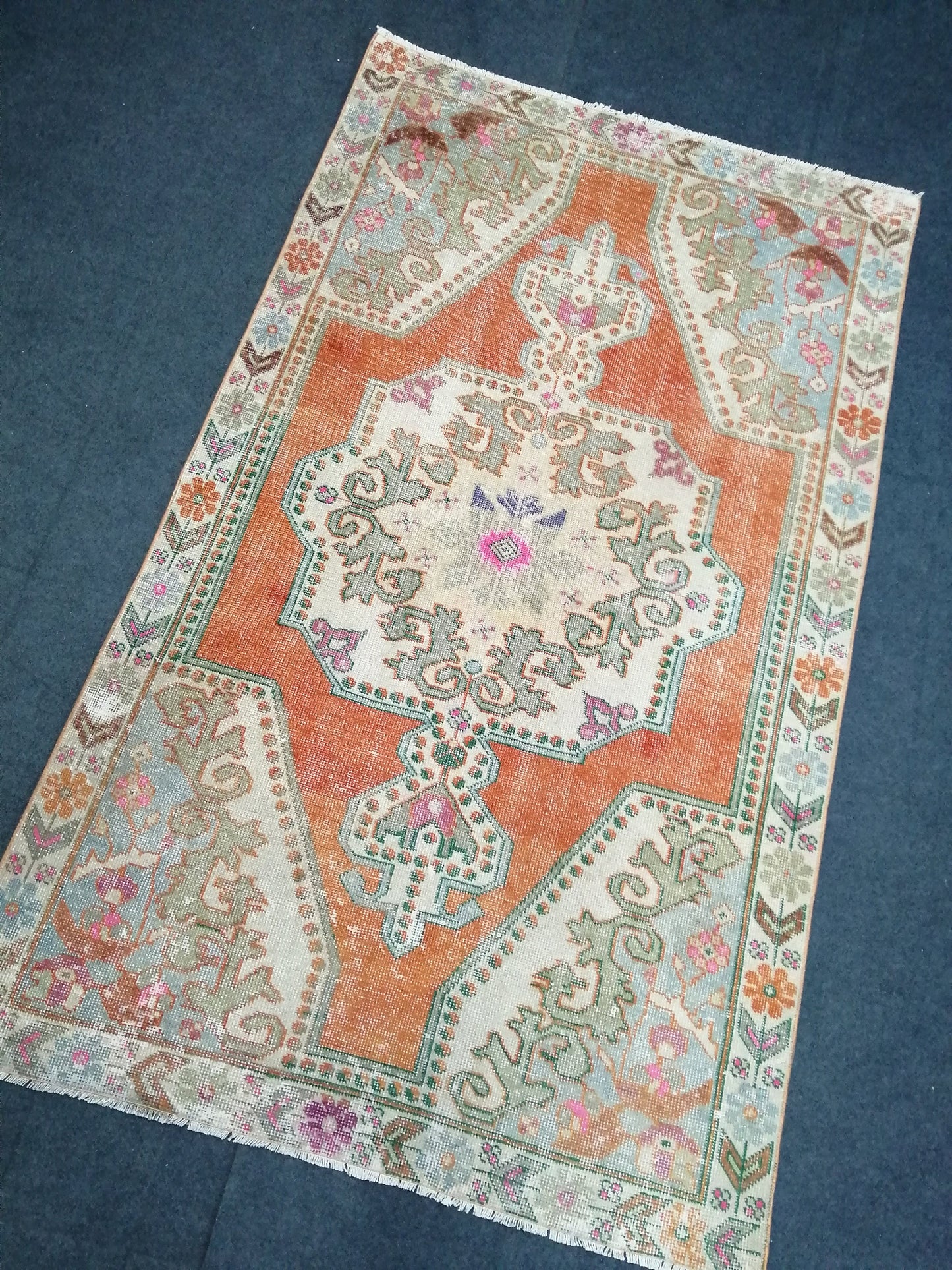 7.3 X 4.5 Rugs, Hand Made Rug, Oushak Rug, Rustic Rug, Bohemian Rug, Rug Runner, Turkish Rug, Farmhouse Rug, Vintage Rug, Wool rug