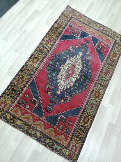 7.8 X 4.3 Rugs, Hand Made Rug, Oushak Rug, Rustic Rug, Bohemian Rug, Rug Runner, Turkish Rug, Farmhouse Rug, Vintage Rug, Wool rug