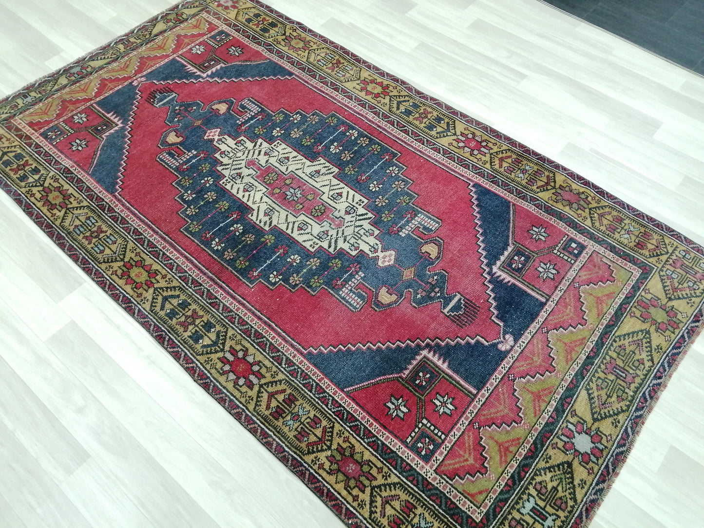 7.8 X 4.3 Rugs, Hand Made Rug, Oushak Rug, Rustic Rug, Bohemian Rug, Rug Runner, Turkish Rug, Farmhouse Rug, Vintage Rug, Wool rug