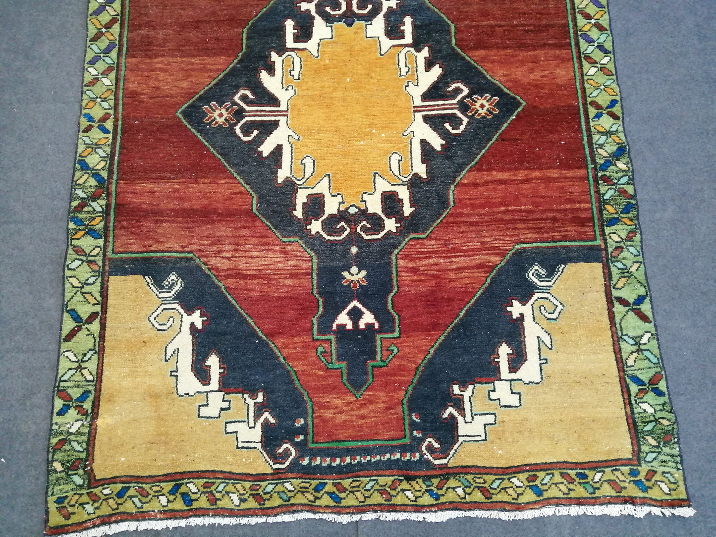 10.7 X 5 Rugs, Hand Made Rug, Oushak Rug, Rustic Rug, Bohemian Rug, Rug Runner, Turkish Rug, Farmhouse Rug, Vintage Rug, Wool rug