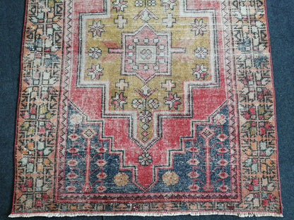 8.8 X 4 VINTAGE Rugs, Hand Made Rug, Oushak Rug, Rustic Rug, Bohemian Rug, Rug Runner, Turkish Rug, Farmhouse Rug, Vintage Rug, Wool rug