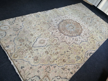 6x11 Large OUSHAK RUG TURKISH Oushak Rug Vintage Oushak Muted Rug Vintage Runner Rug Wool Distressed Rug Hand Made Rugs Vintage Turkish Rug