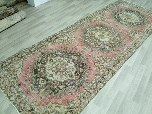 5 x 12.6 Oushak Runner Rug Turkish Runner Rug Vintage Runner Rug Hallway Runner Rug Kitchen Runner Rug Wool Runner Rug Wool Oushak Rug