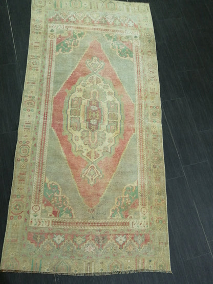 6.6 X 3.2 Vintage Rugs  TURKISH HAND MADE Rugs   Vintage Turkish Rugs   Oushak Rug   Turkish Oushak Rug, Vintage Oushak Rug, Wool Rug