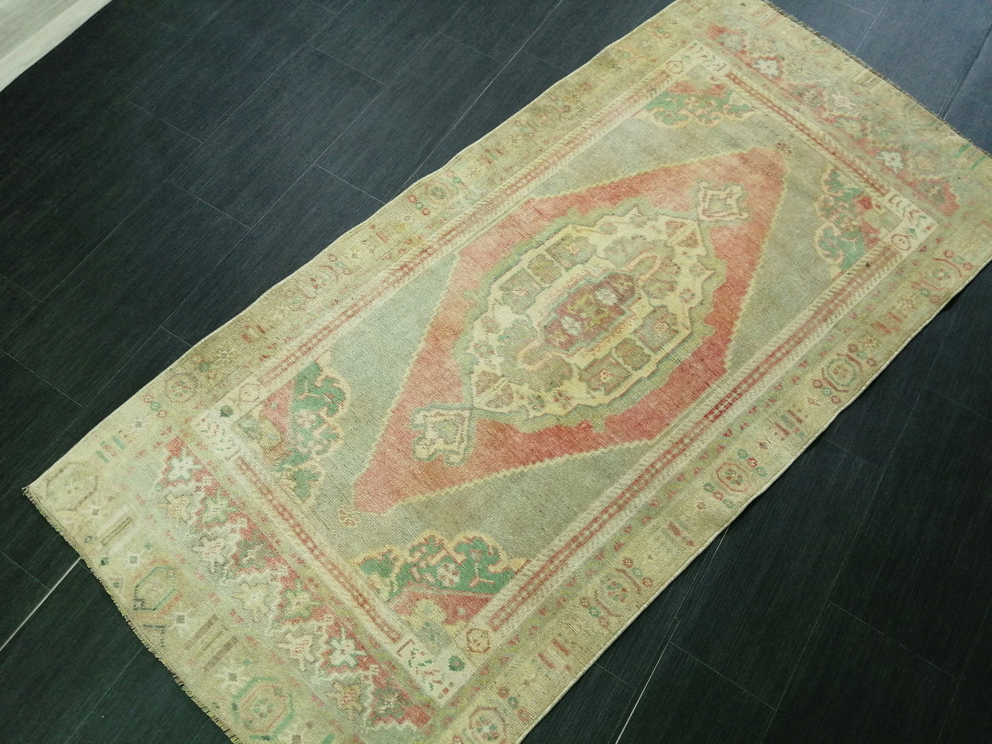 6.6 X 3.2 Vintage Rugs  TURKISH HAND MADE Rugs   Vintage Turkish Rugs   Oushak Rug   Turkish Oushak Rug, Vintage Oushak Rug, Wool Rug